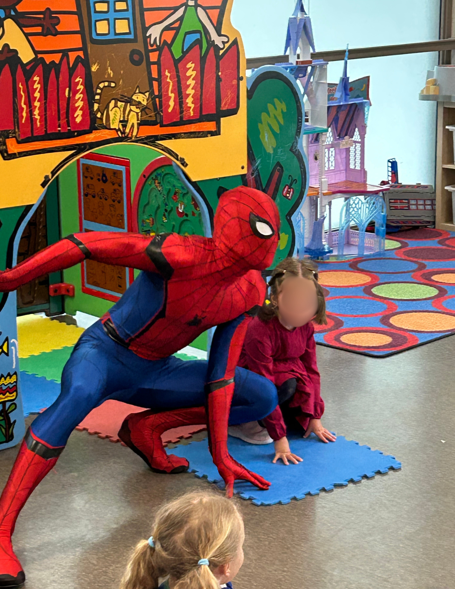 City Slinger interacting with kids during an event